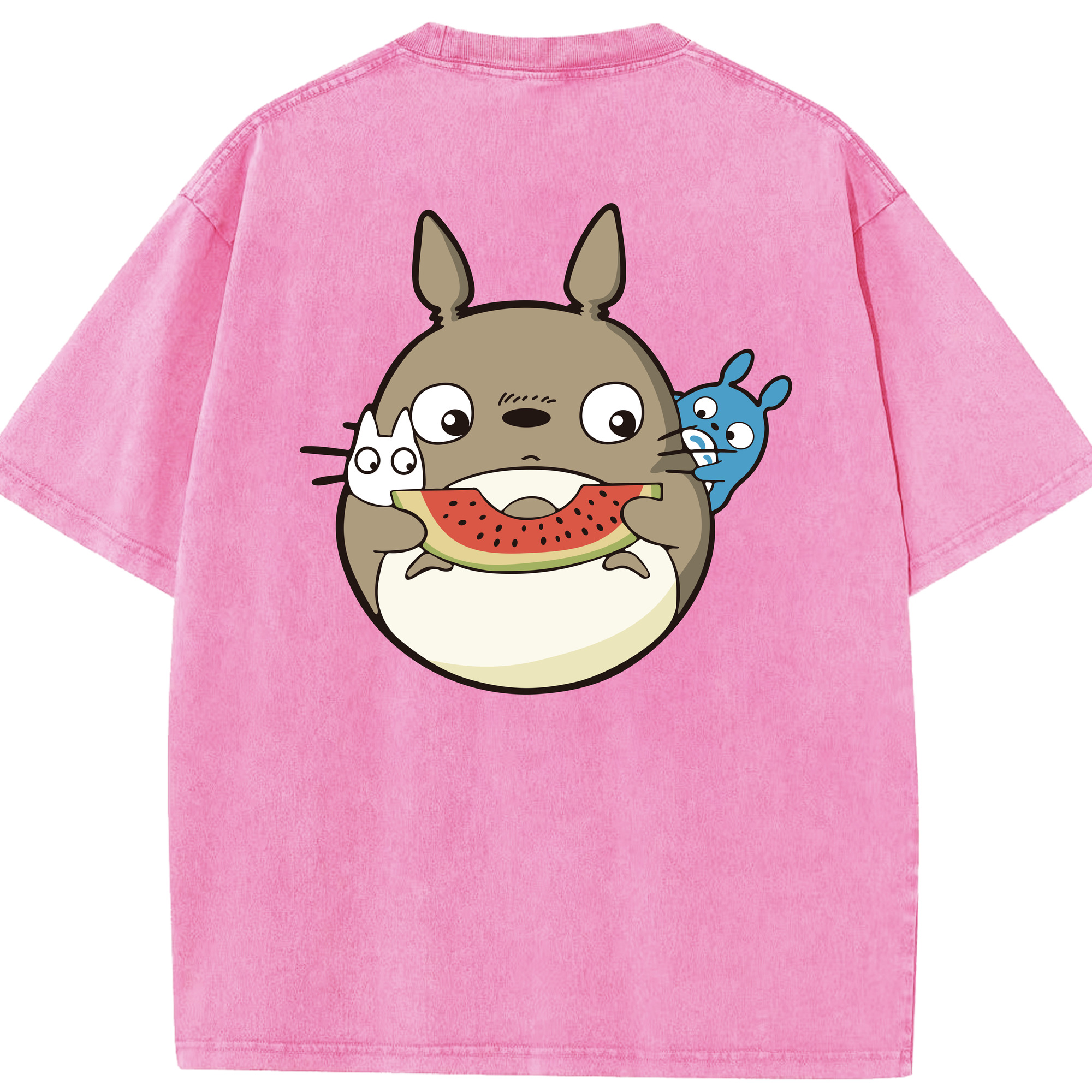 （画像用） となりのトトロ 草壁メイ 草壁サツキ My Neighbor Totoro Satsuki Kusakabe Mei Kusakabe 綿100% ヴィンテージ風 半袖Tシャツ（背面プリント）